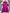 Purple dress with floral details on a hanger against a decorative background