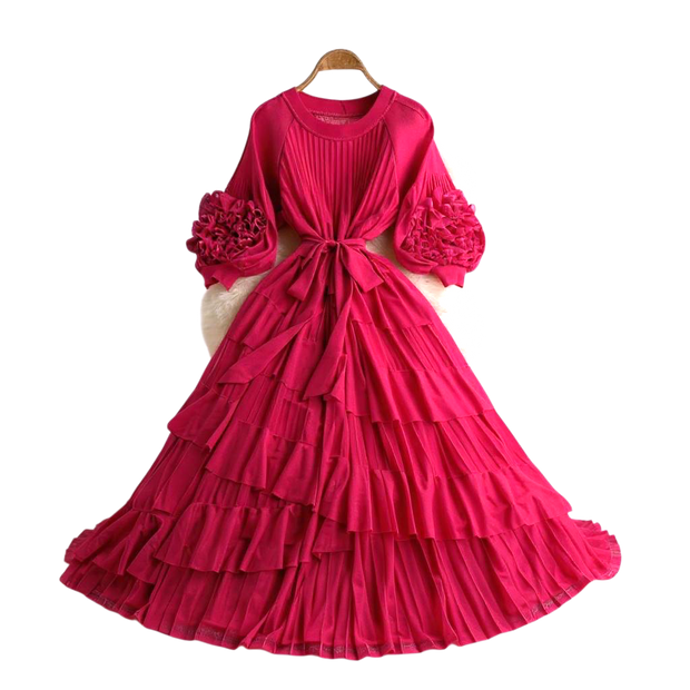 Floral Ruffle Mid Dress