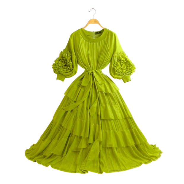 Floral Ruffle Mid Dress