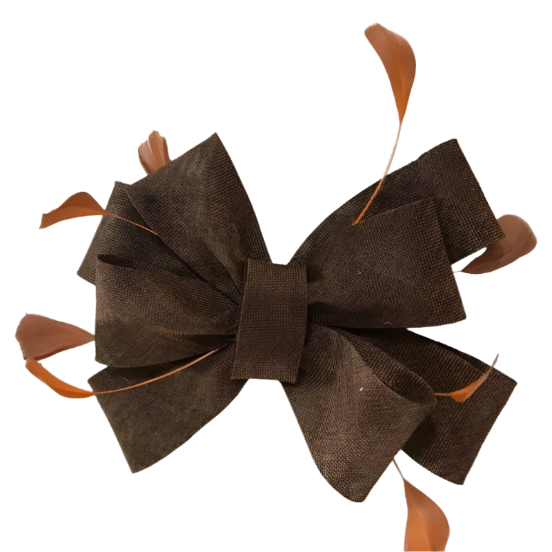 Feathered Mesh Immense Bow Fascinator