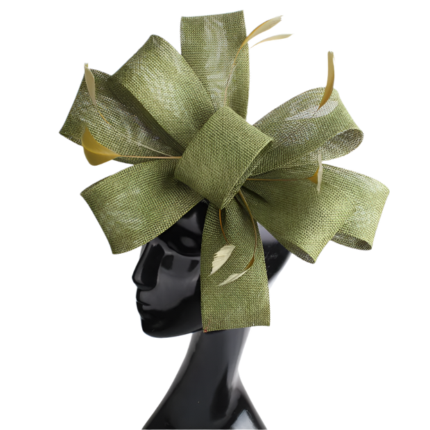 Feathered Mesh Immense Bow Fascinator