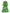 Green dress with ruffled details on a white background