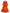 Orange dress with ruffled layers on a white background