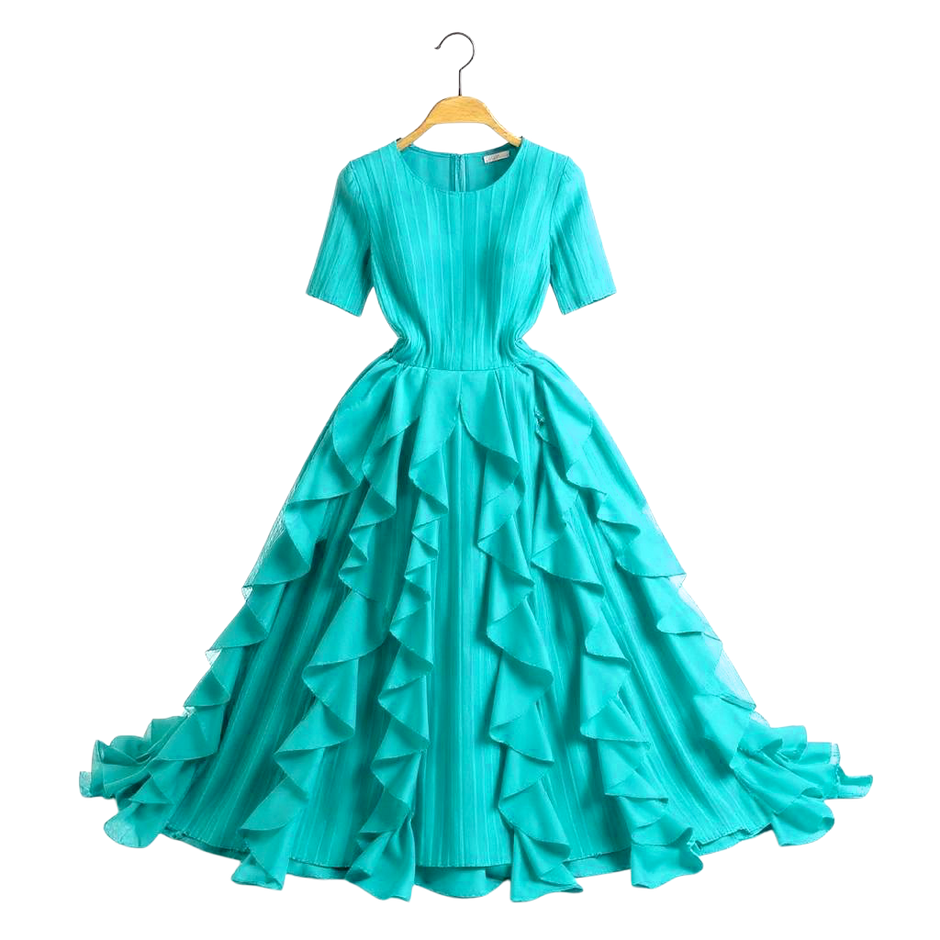 Ruffle Charm Mid Dress