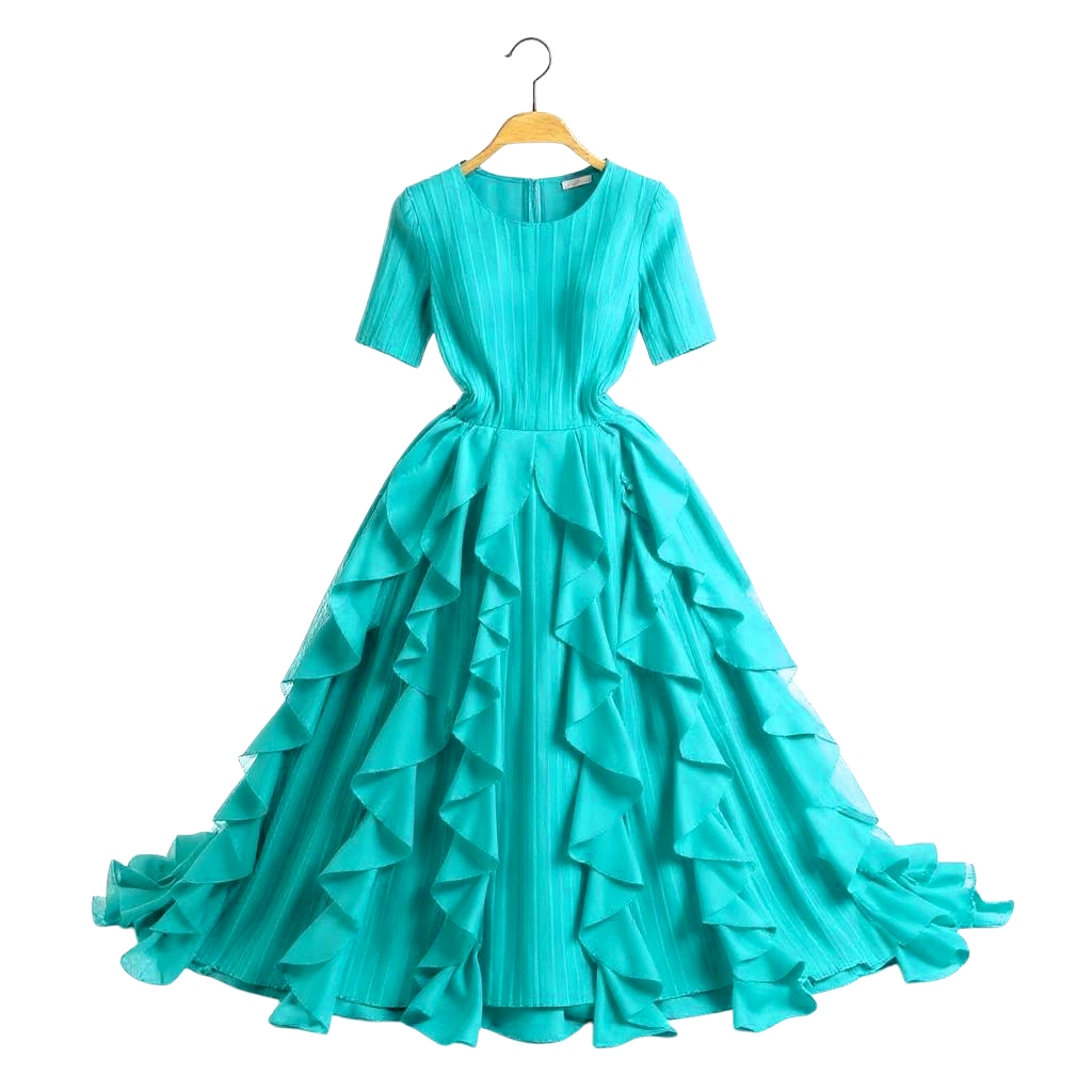 Ruffle Charm Mid Dress