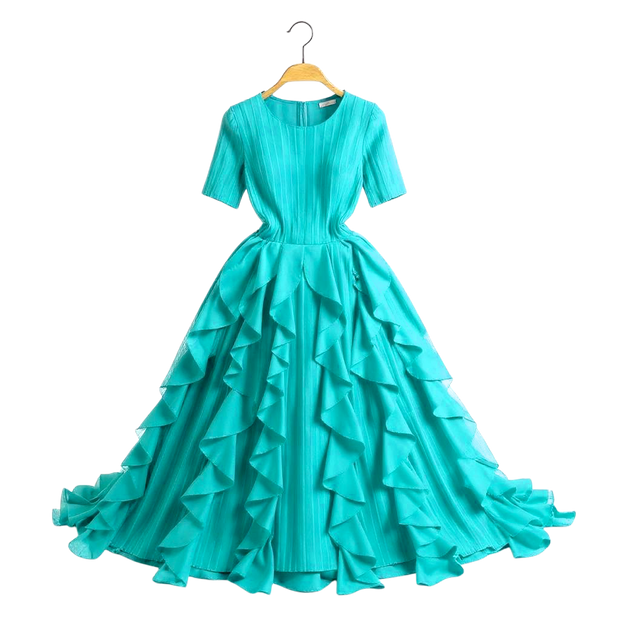 Ruffle Charm Mid Dress