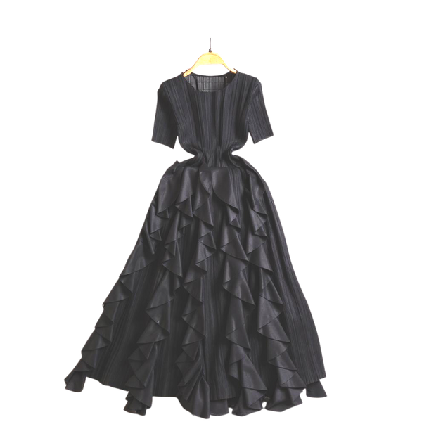 Ruffle Charm Mid Dress