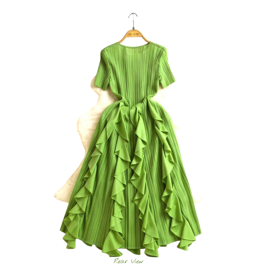 Ruffle Charm Mid Dress