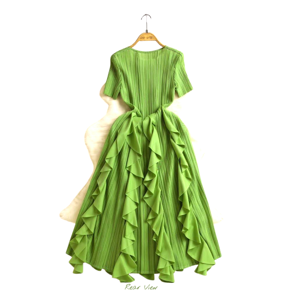 Ruffle Charm Mid Dress