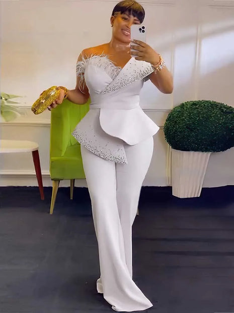 Rivet Collar One Piece Jumpsuit