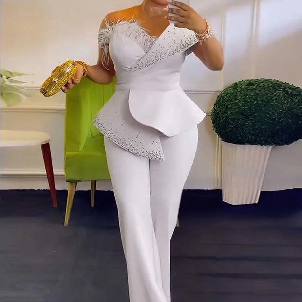 Rivet Collar One Piece Jumpsuit