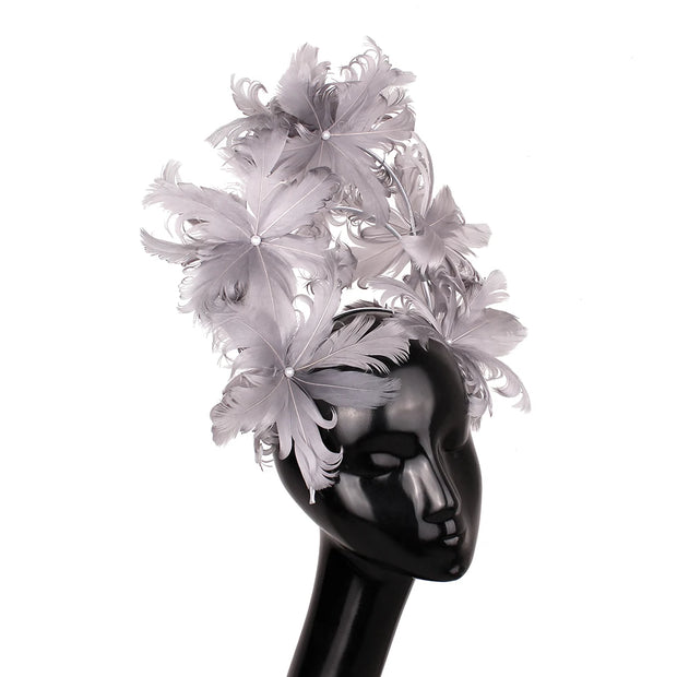 Festive Feather Flower Fascinator