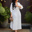 Elegant Lace-up Belted Party Dress