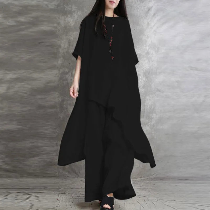 Casual Cotton Linen Pant Set