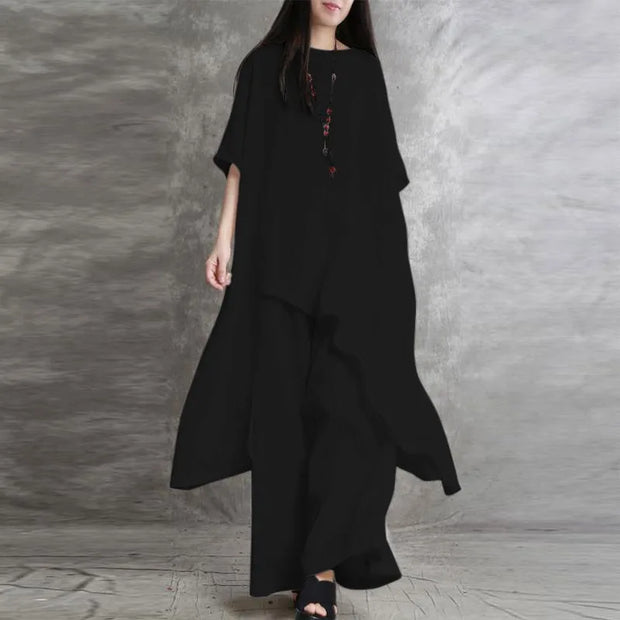 Casual Cotton Linen Pant Set