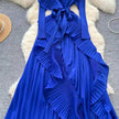 Elegant Flounced Edge Autumn Dress