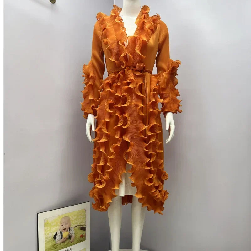 Festive 3D Mushroom Edge Dress