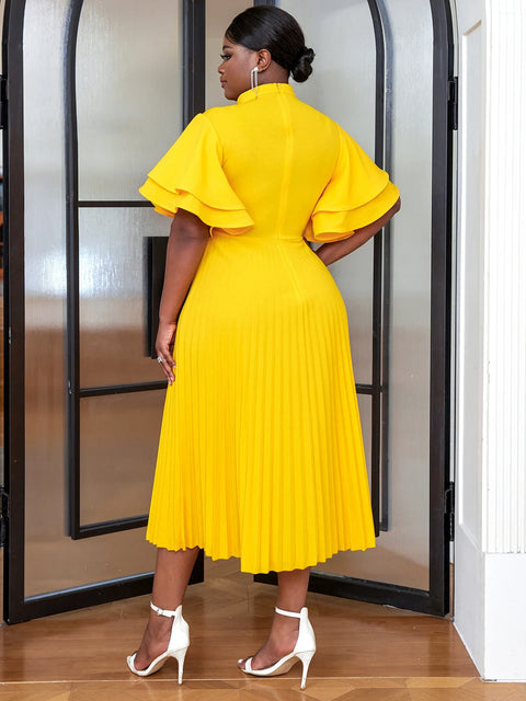 Butterfly Short Sleeve Party Dress