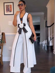 Vintage Sleeveless Bow Tie Matching Set