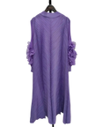 Maxi Pleated Round Neck Spliced Dress