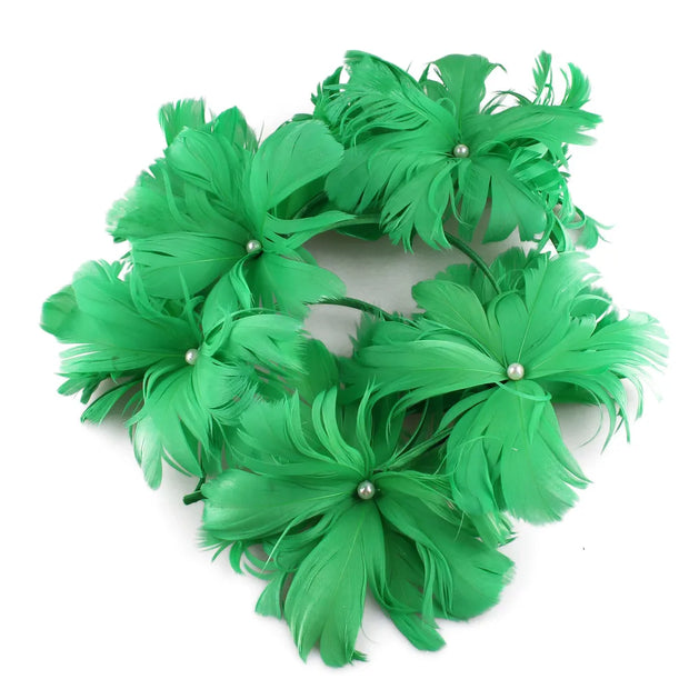 Festive Feather Flower Fascinator