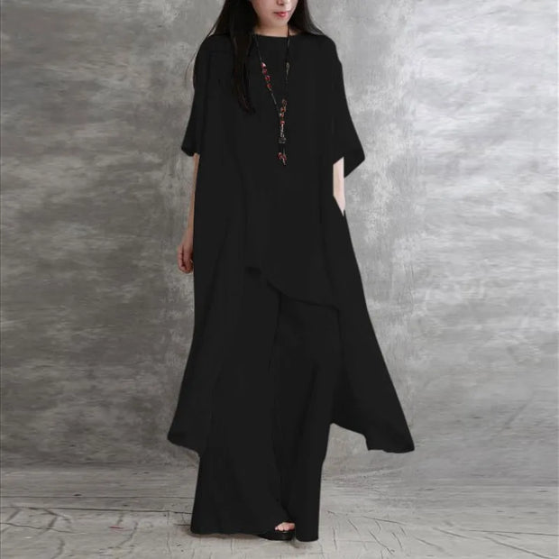 Casual Cotton Linen Pant Set