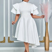 Elegant Party Ruffle Sleeve Dress