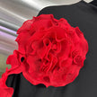 Spliced Turtleneck Petal Sleeve Blouse