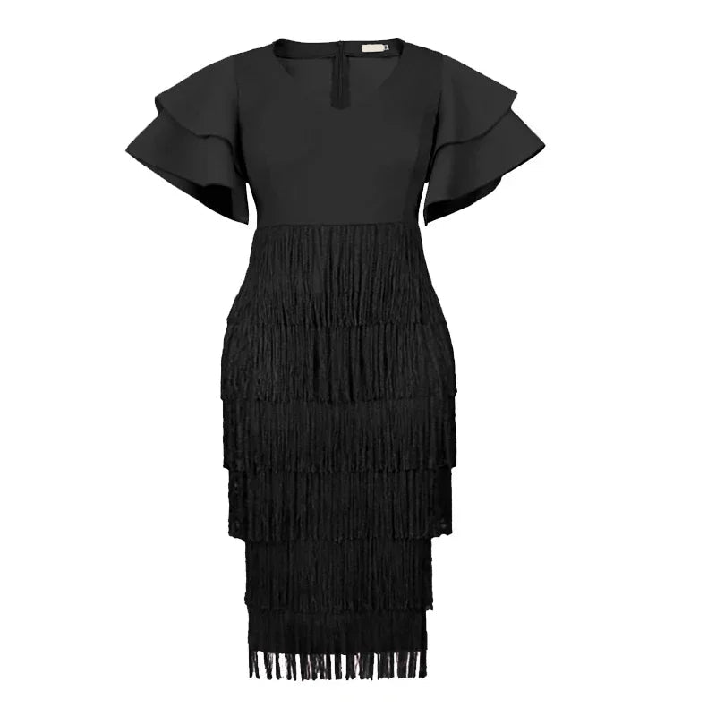 Tassel Fringe Evening Dress