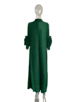Maxi Pleated Round Neck Spliced Dress