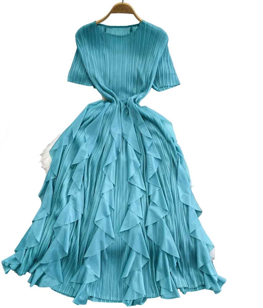 Ruffle Charm Mid Dress
