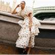 Polka Dot Pleated Ball Gown Set