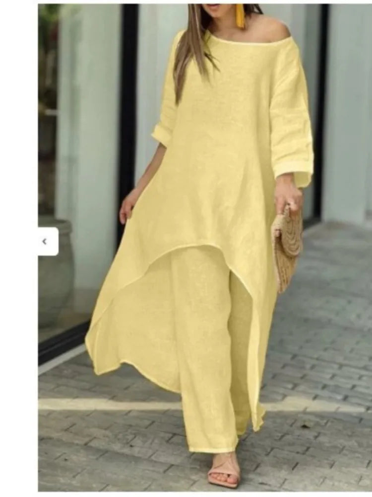 Cotton Linen City Street Fashion Set
