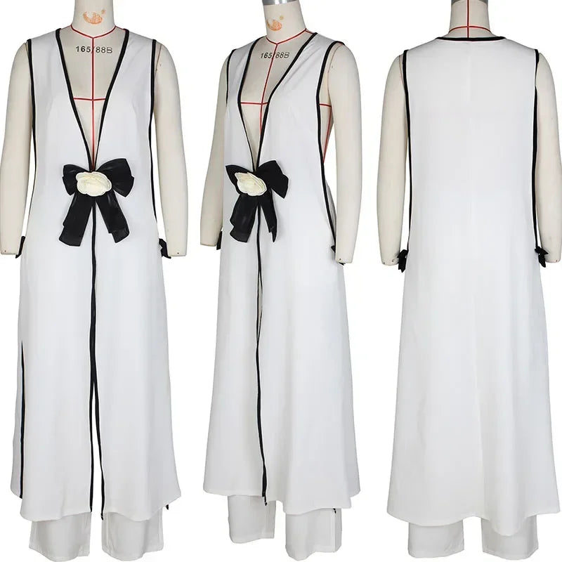 Vintage Sleeveless Bow Tie Matching Set