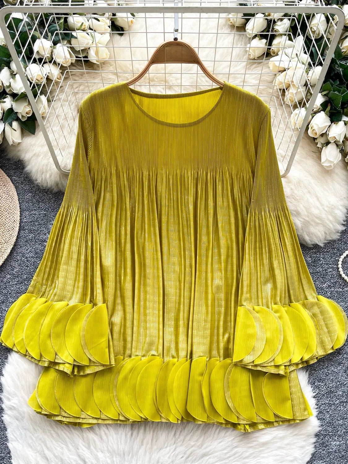 Bubble Sleeve Autumn Slim Fit Top