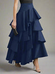 Ruffled Hem Maxi Skirt