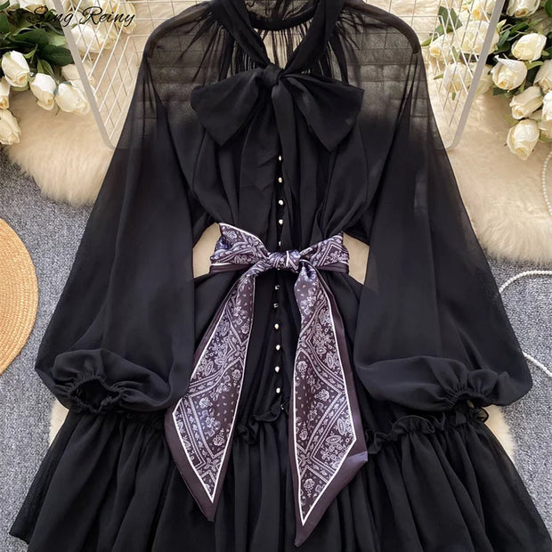 Transparent Chic Leopard Dress