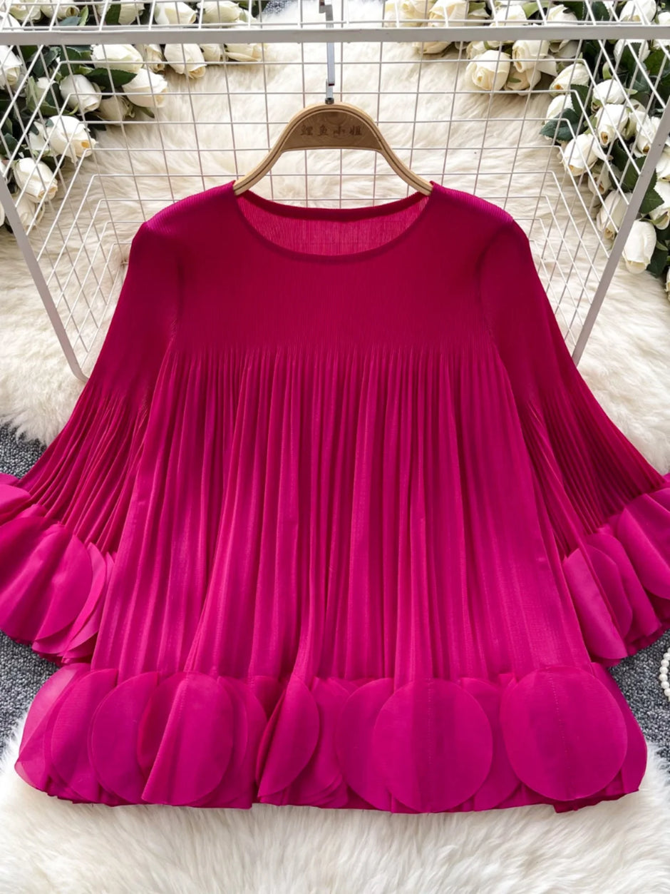 Bubble Sleeve Autumn Slim Fit Top