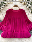 Bubble Sleeve Autumn Slim Fit Top