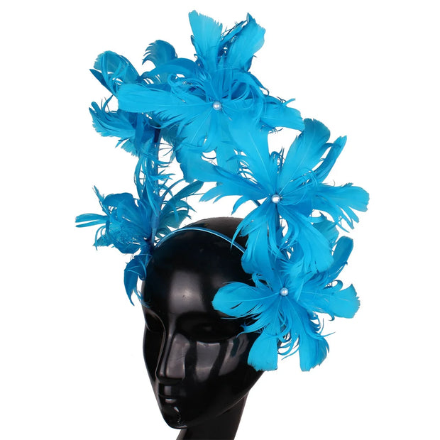 Festive Feather Flower Fascinator