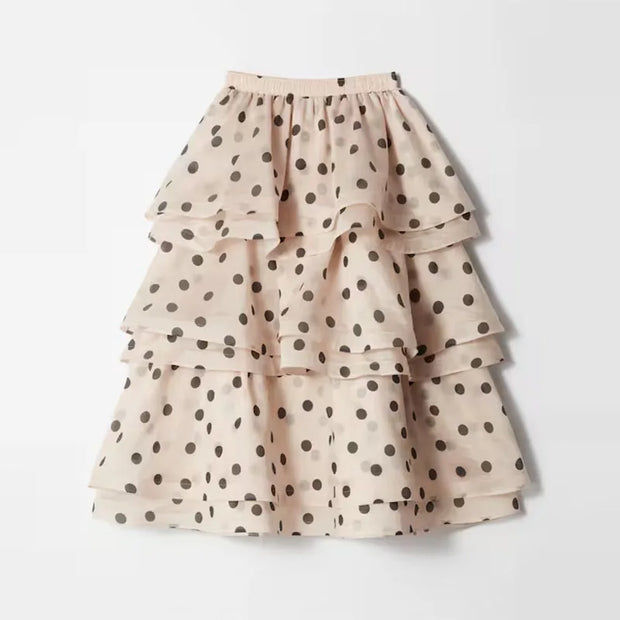 Polka Dot Pleated Ball Gown Set