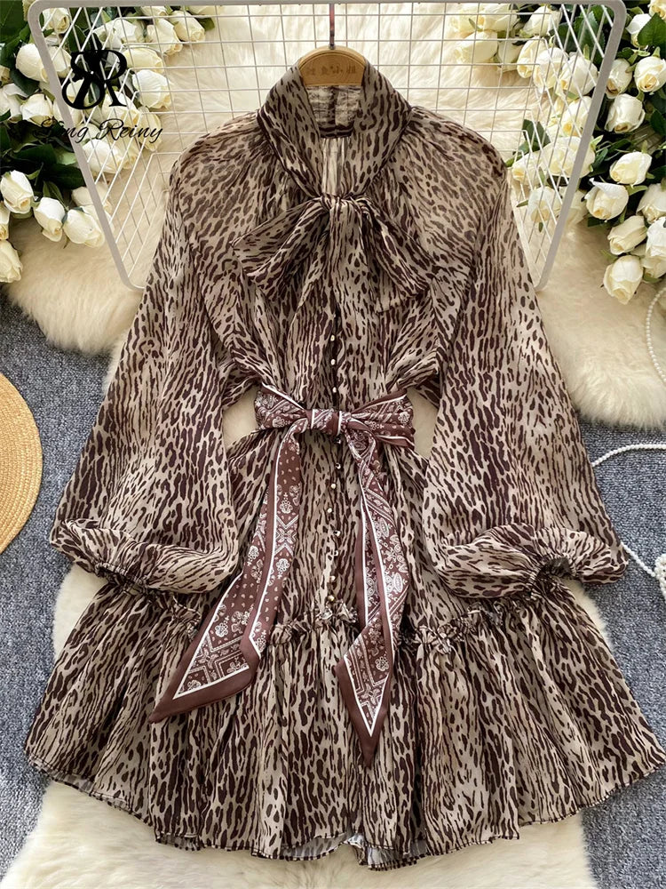 Transparent Chic Leopard Dress