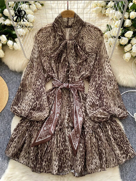 Transparent Chic Leopard Dress