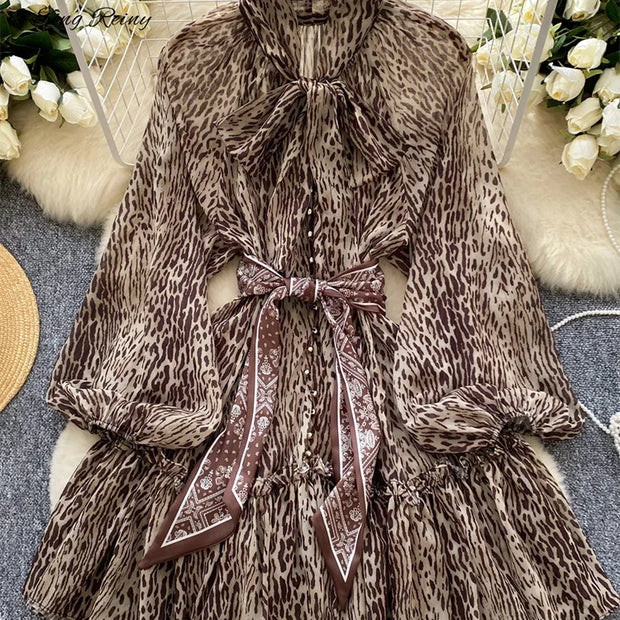 Transparent Chic Leopard Dress