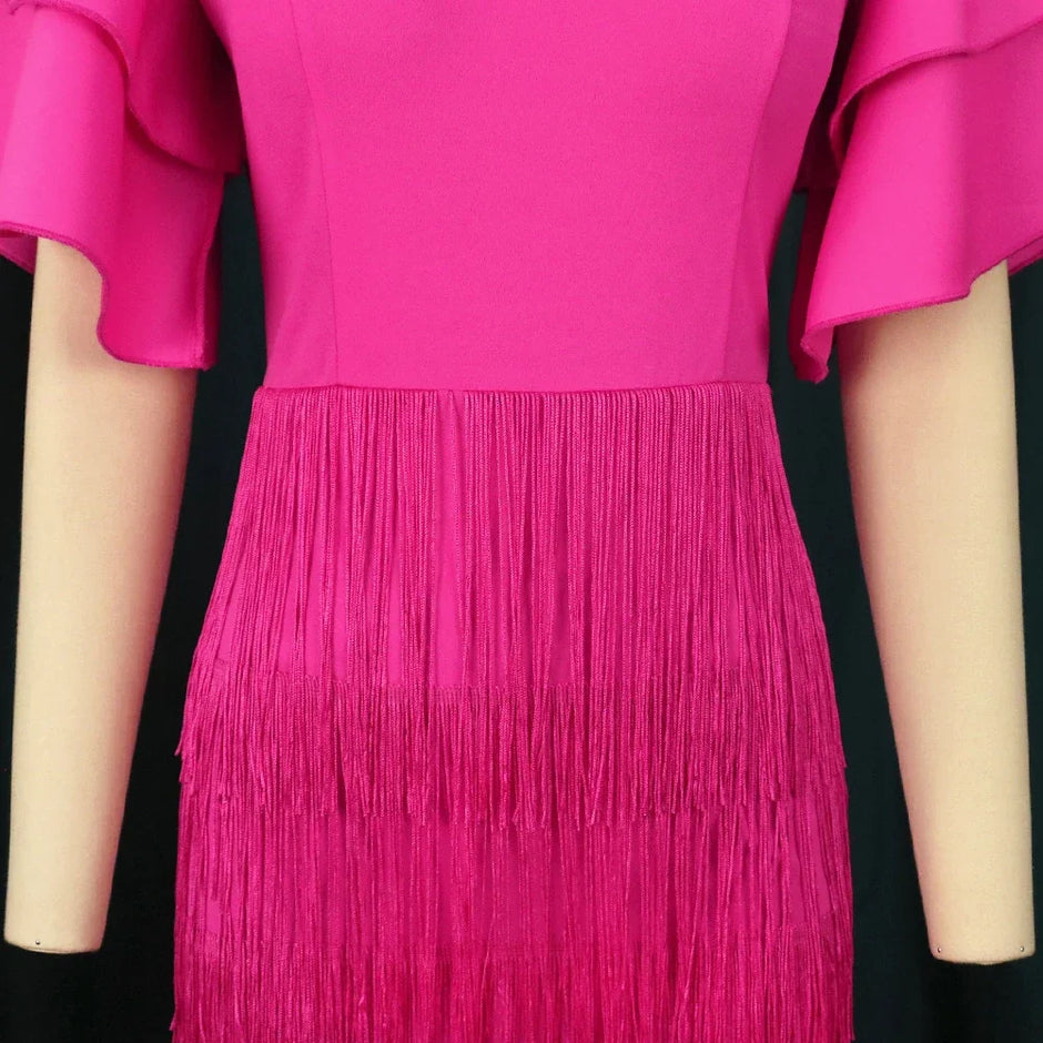 Tassel Fringe Evening Dress