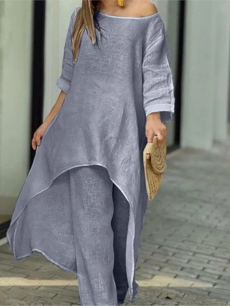 Cotton Linen City Street Fashion Set