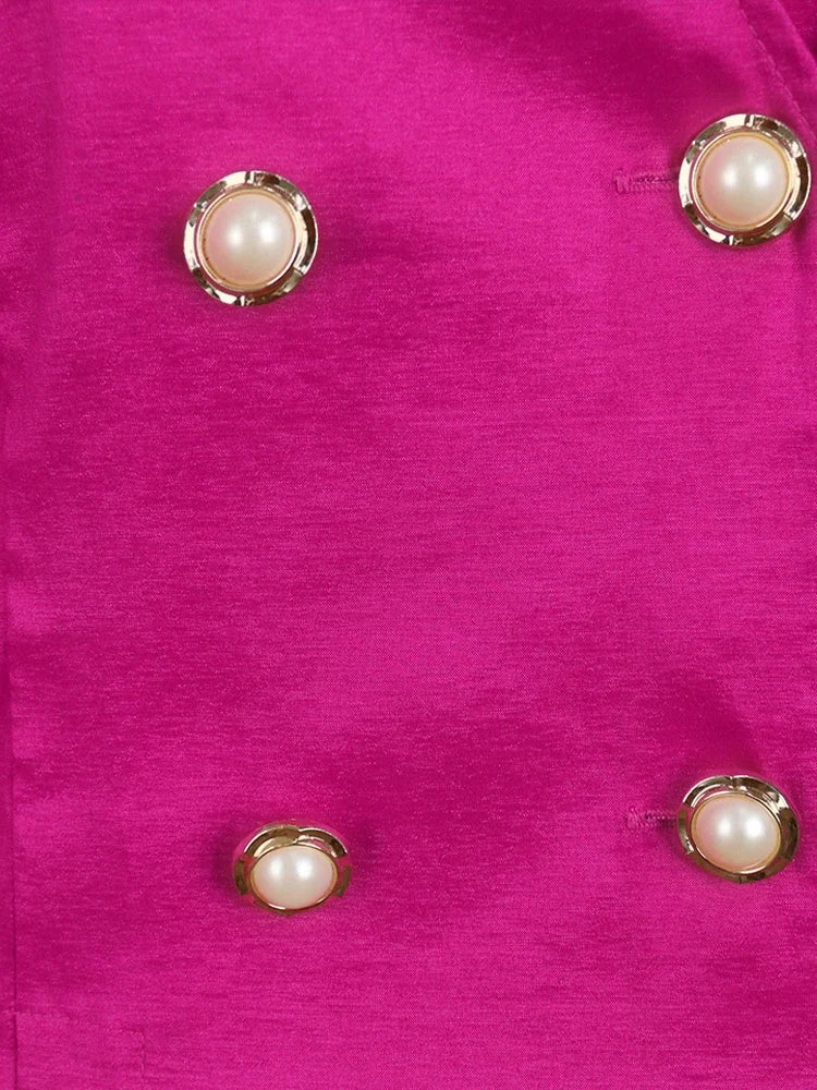 Shiny Glam Lantern Sleeve Blouse