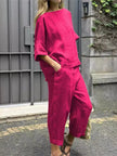 Cotton Linen Short-sleeved Spring and Summer Set