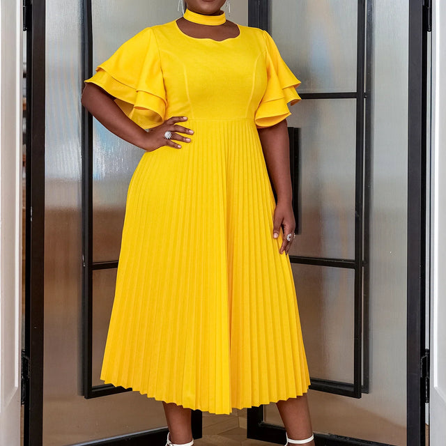 Butterfly Short Sleeve Party Dress