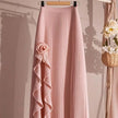 Elegant Floral Pleated Midi Skirt